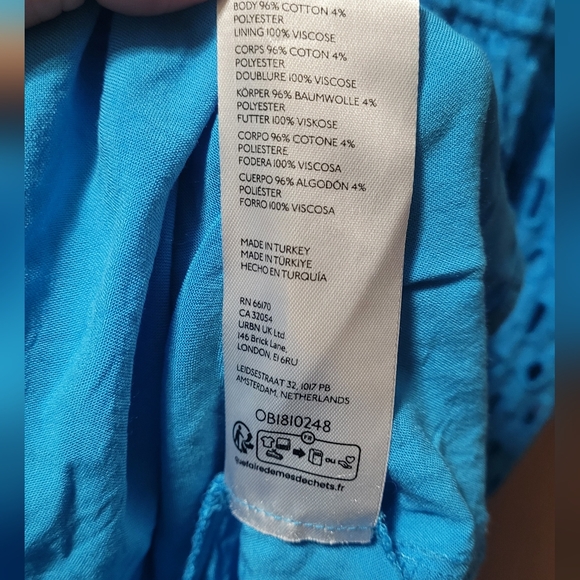 EUC Anthropologie Somerset Eyelet Maxi Dress Sky Blue Size XS - Picture 13 of 15